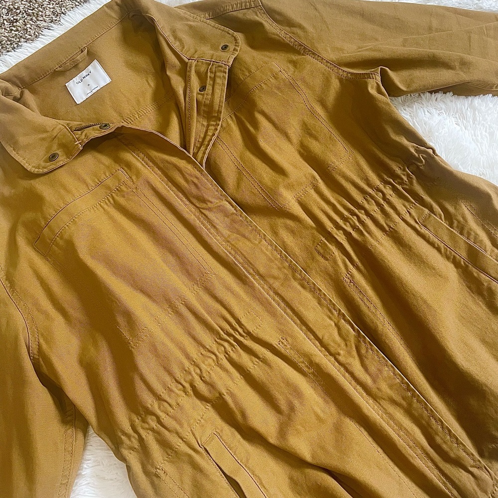 Mustard yellow canvas utility jacket